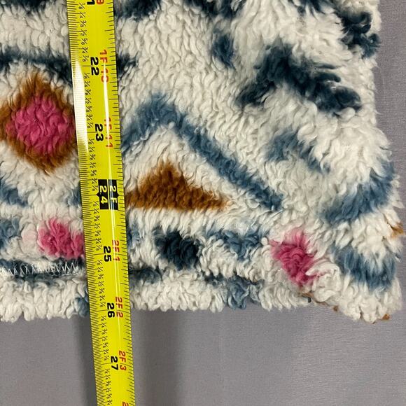 Eddie Bauer Women’s Large Sherpa Fleece Pullover Aztec Print 1/4 Zip Winter Jack - Picture 7 of 12